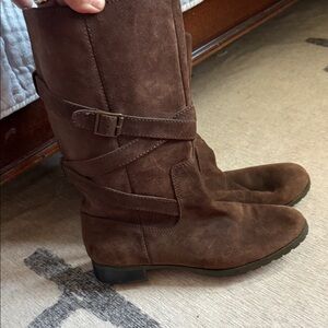 Ralph Lauren Brown Leather Sole Boots